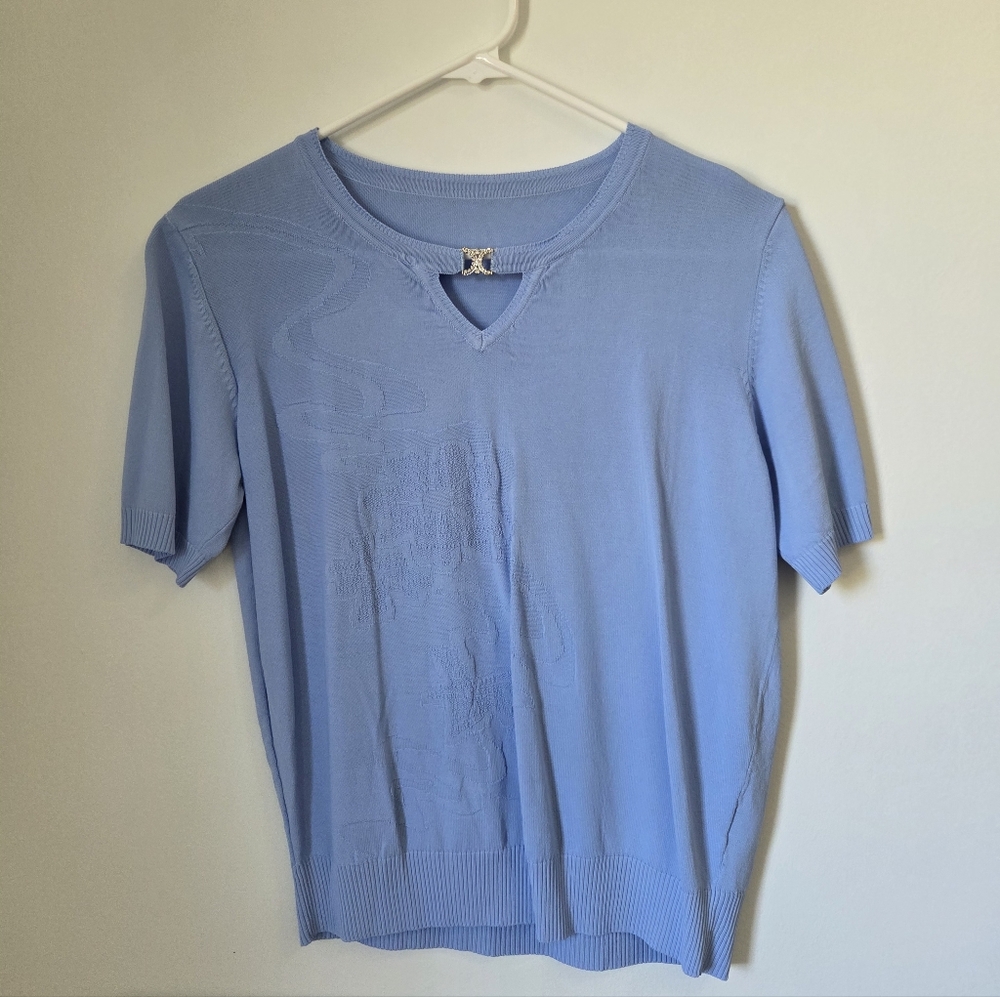 Light Blue V-Neck Shirt